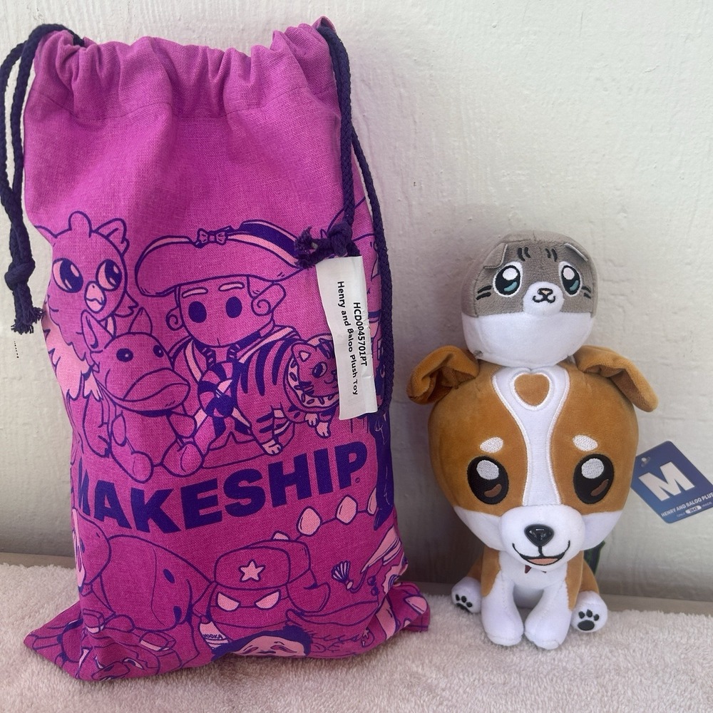 NWT & Bag Makeship Plush Henry & Baloo 2022 Plushie By Henry The Colorado Dog